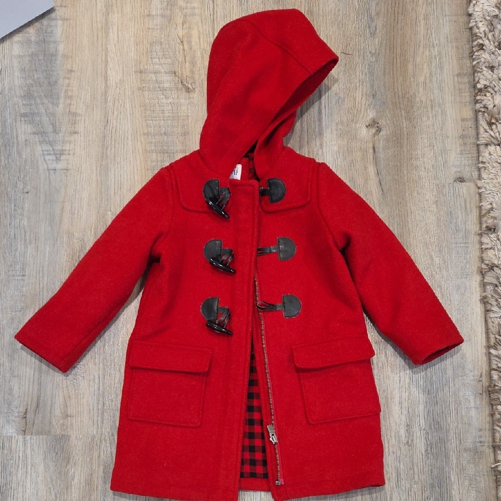 GAP Kids Red Toggle Coat with Hood